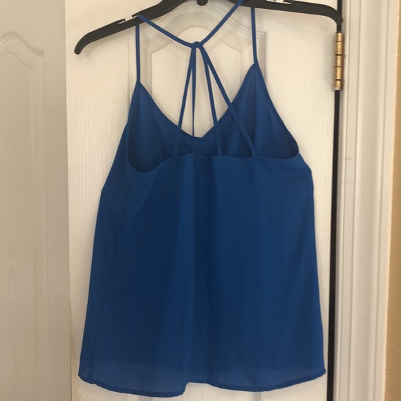 Royal blue Abercrombie and Fitch top with spaghetti straps, 100% polyester - Picture 3 of 5